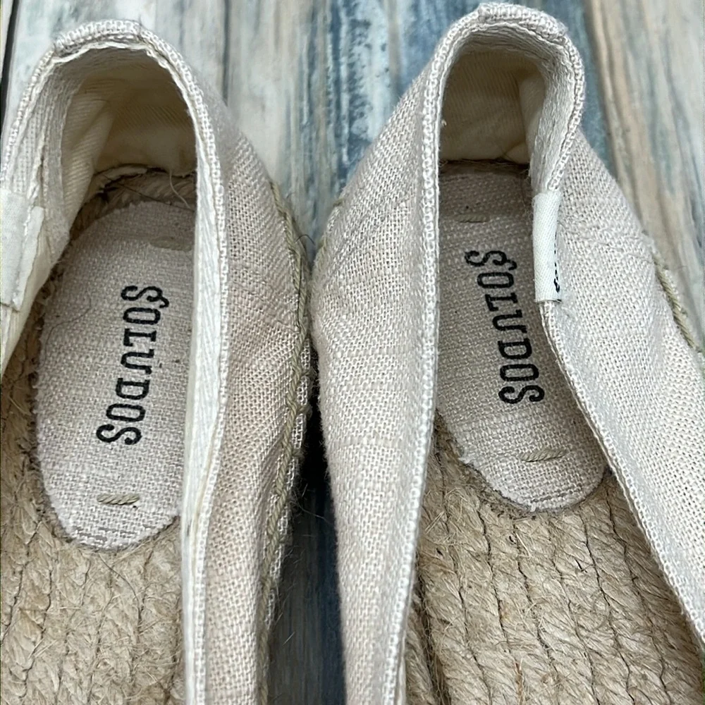 Soludos Cream Espadrilles with Red Cherry Embroidery